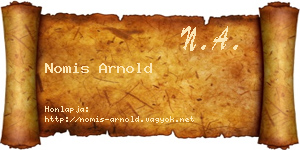 Nomis Arnold névjegykártya